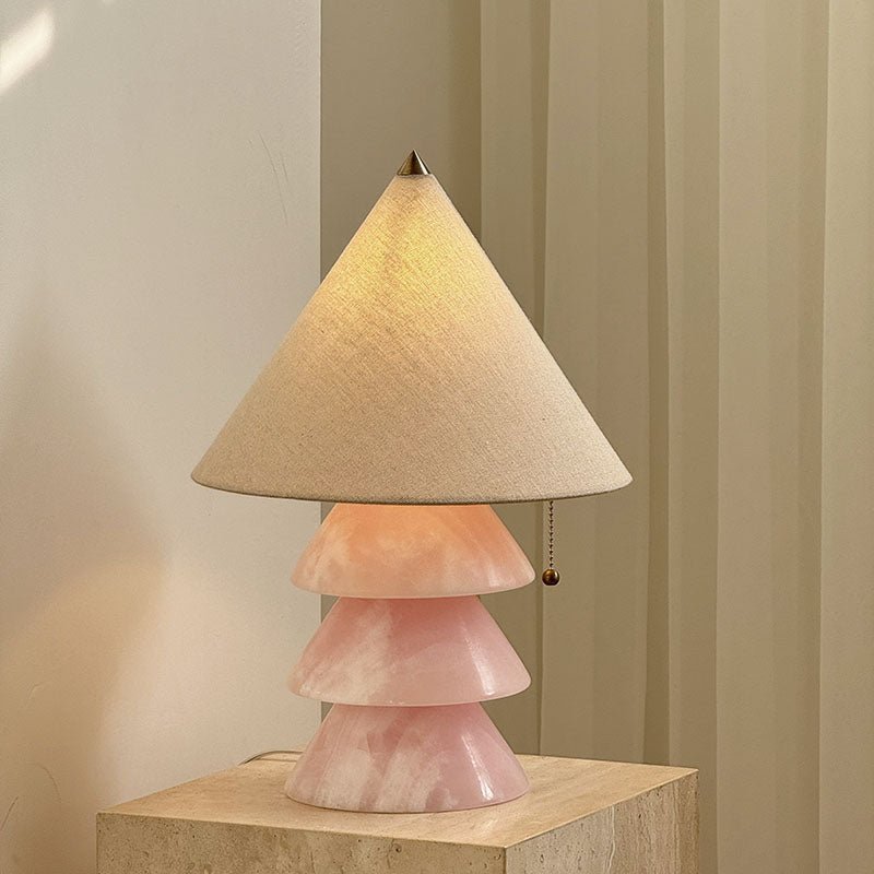 Pyramid Retro Marmor Tischleuchte