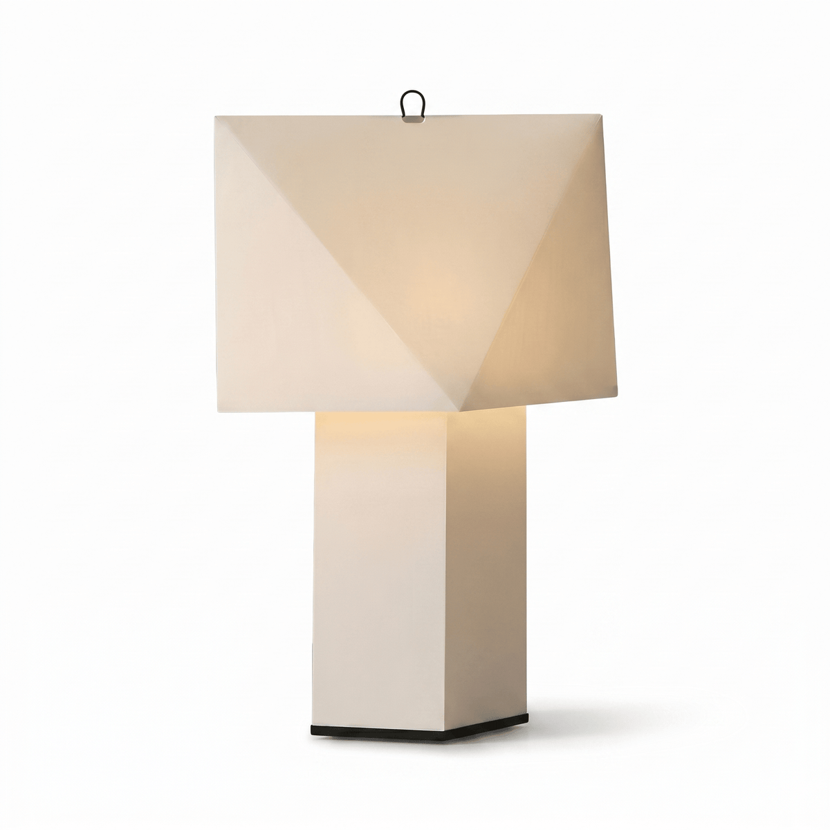 Mireval Tischleuchte aus Papier in Beige