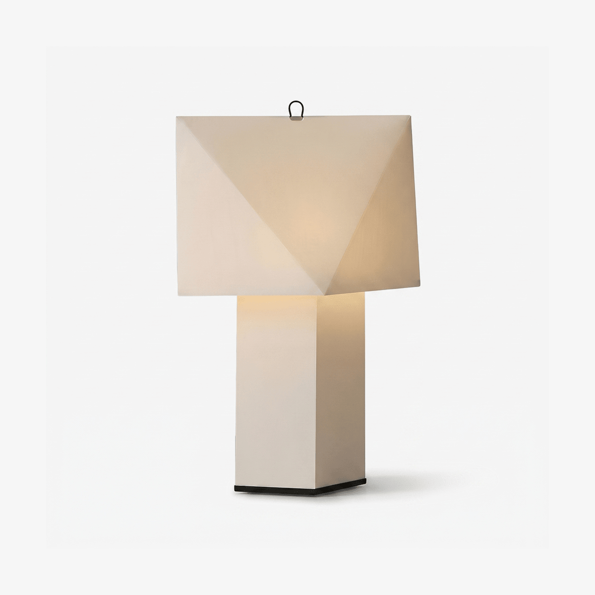 Mireval Tischleuchte aus Papier in Beige
