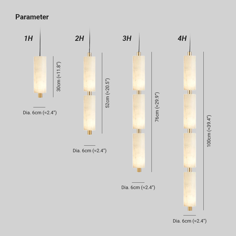 Zovarion Cluster Alabaster Pendelleuchte