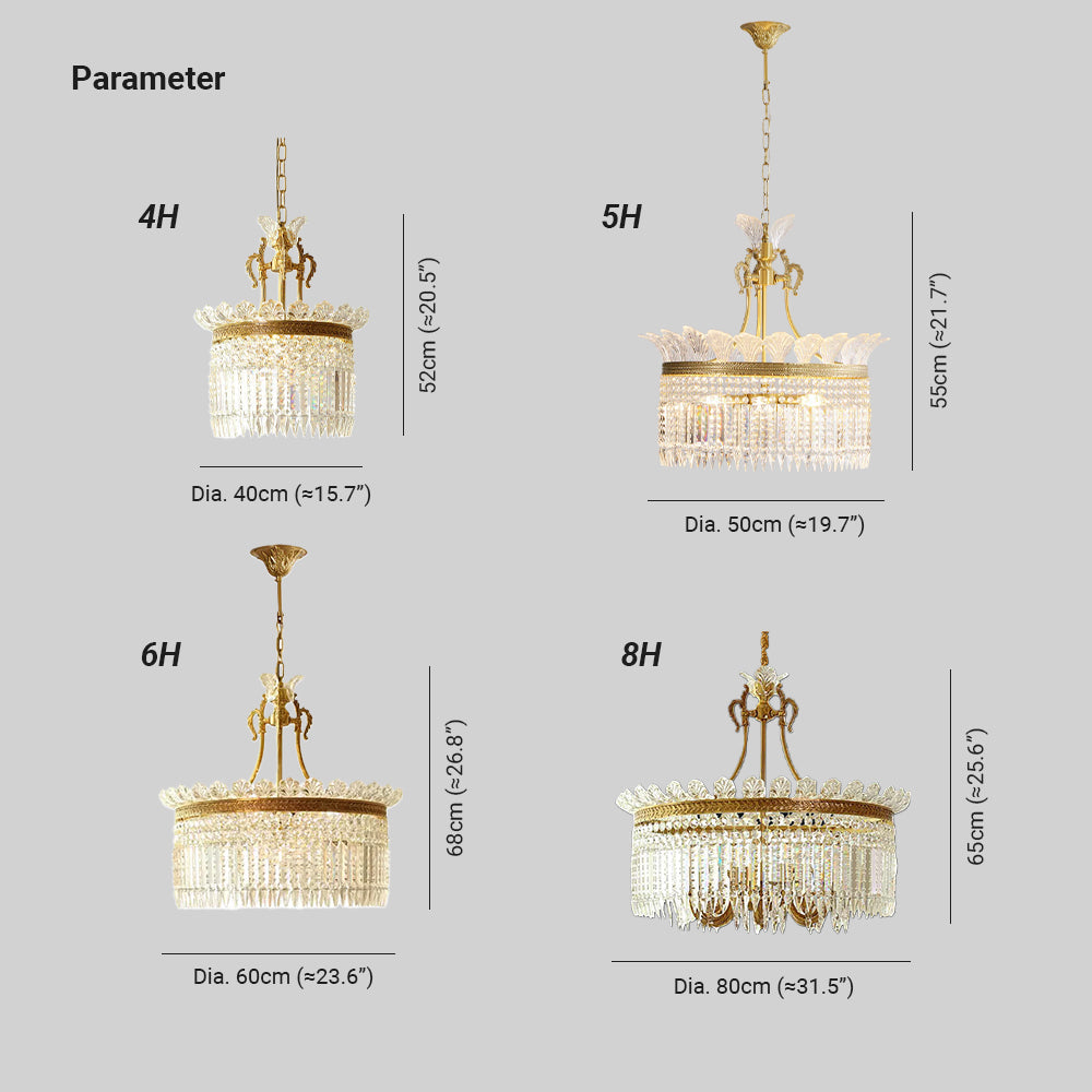 Miles Luxuriöser Kronleuchter im French-Empire-Landhausstil