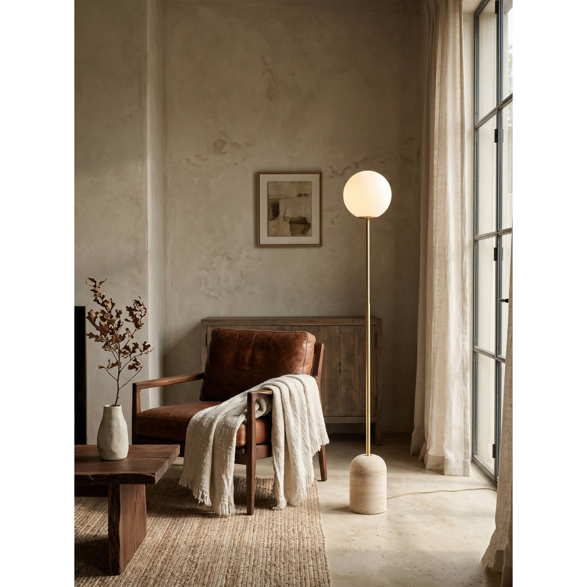 Valoia Travertine Stehleuchte