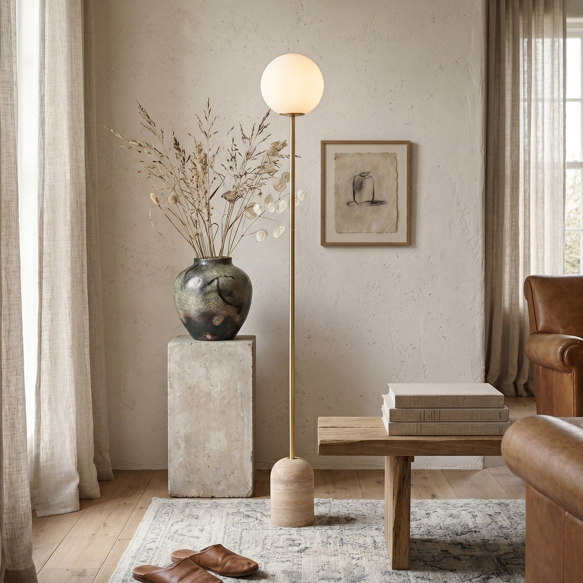 Valoia Travertine Stehleuchte