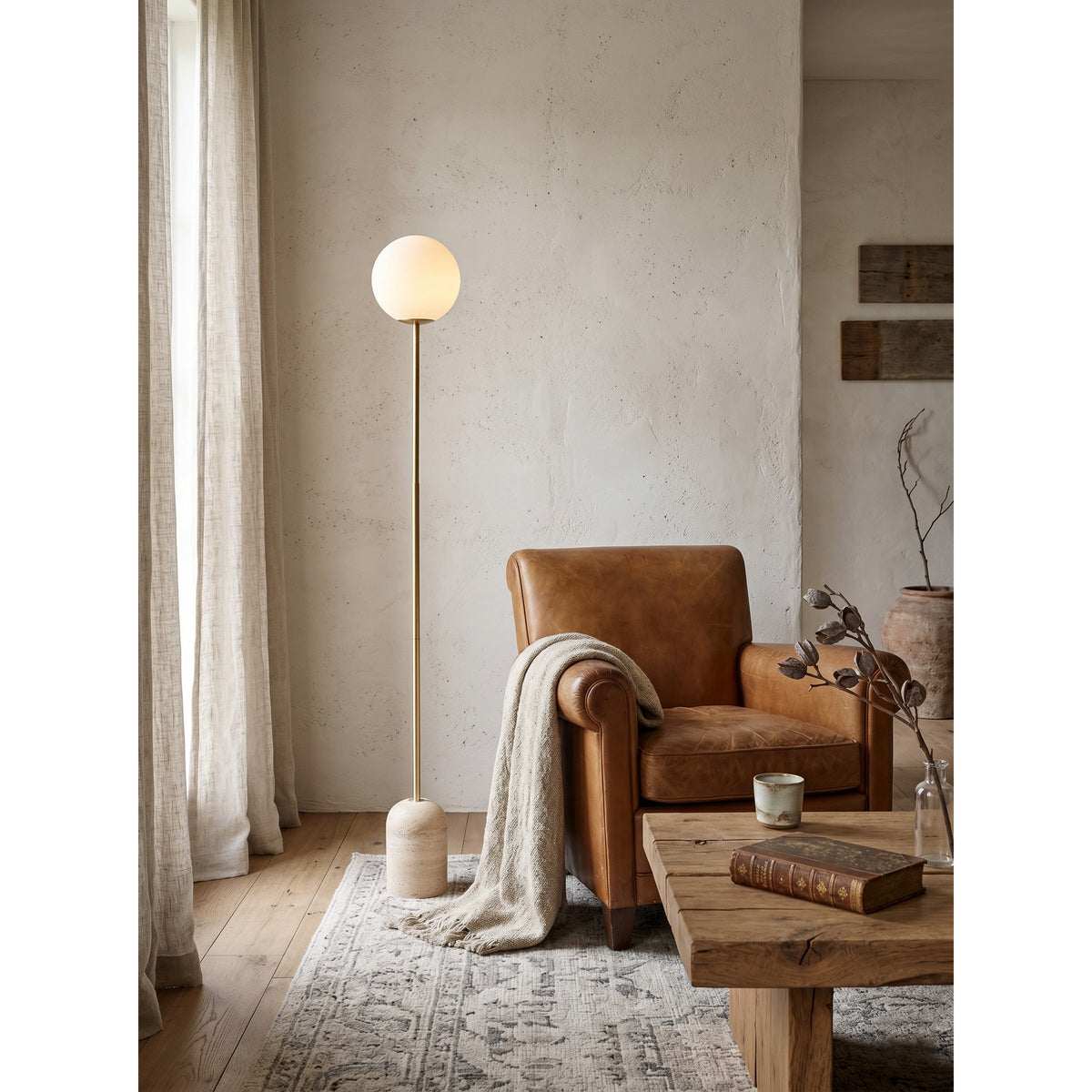 Valoia Travertine Stehleuchte
