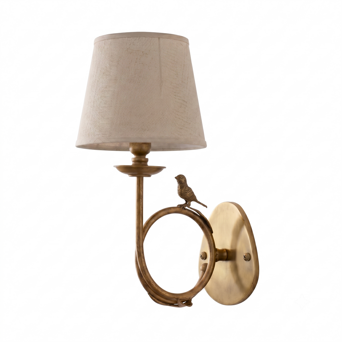 Orvienne Wandleuchte aus Stoff in Linienoptik