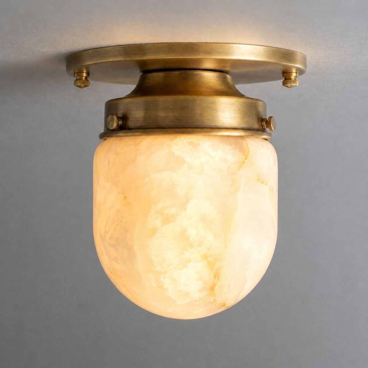 Bullet-shaped Alabaster flache Deckenleuchte