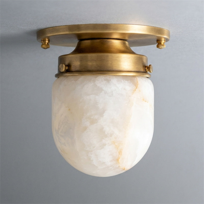 Bullet-shaped Alabaster flache Deckenleuchte