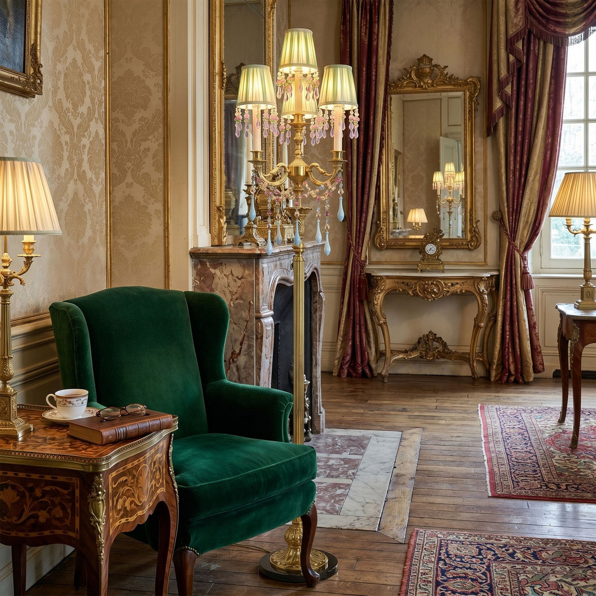 Veleia Stehleuchte mit Faltenwurf