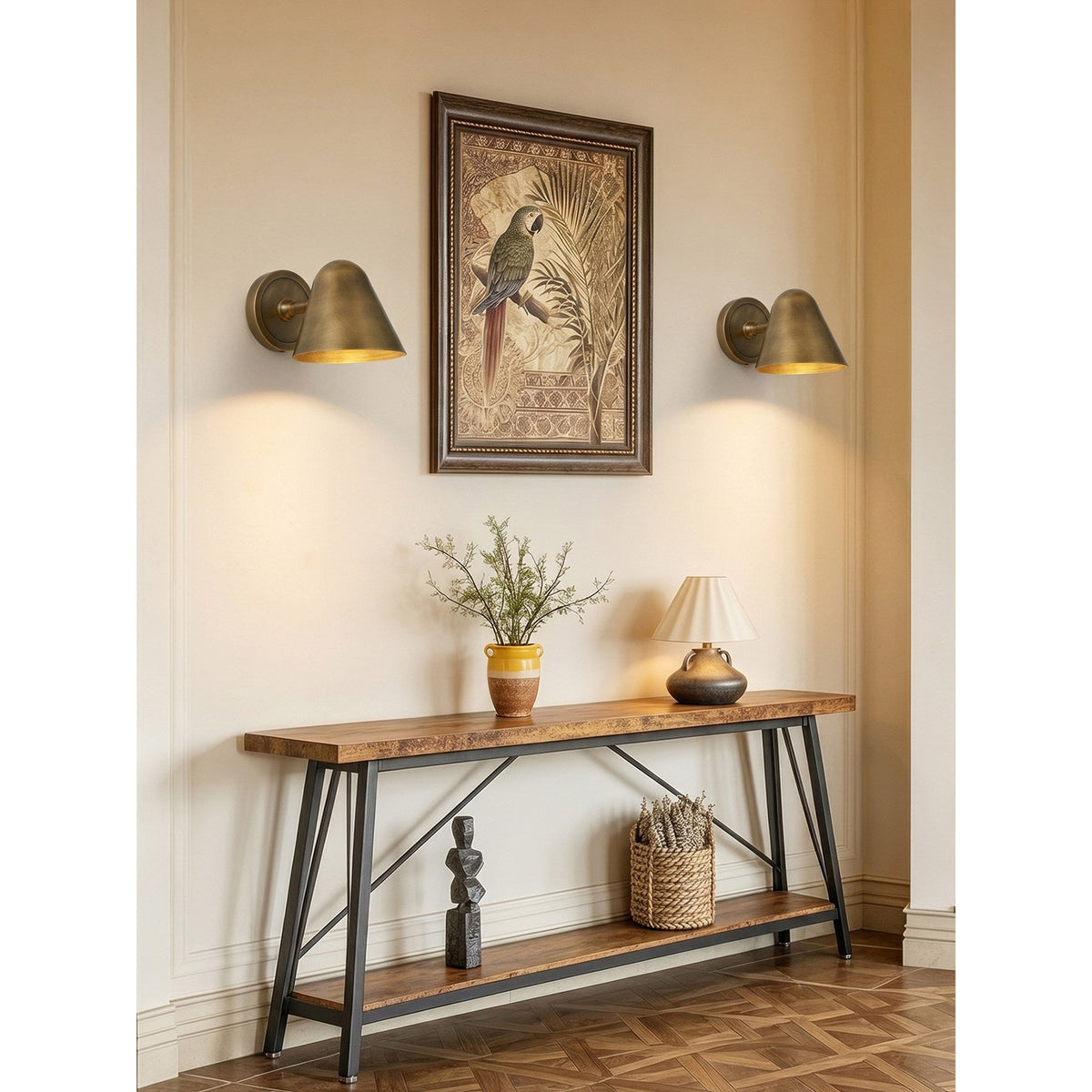 Orelelaria Wandleuchte in Antik-Bronze