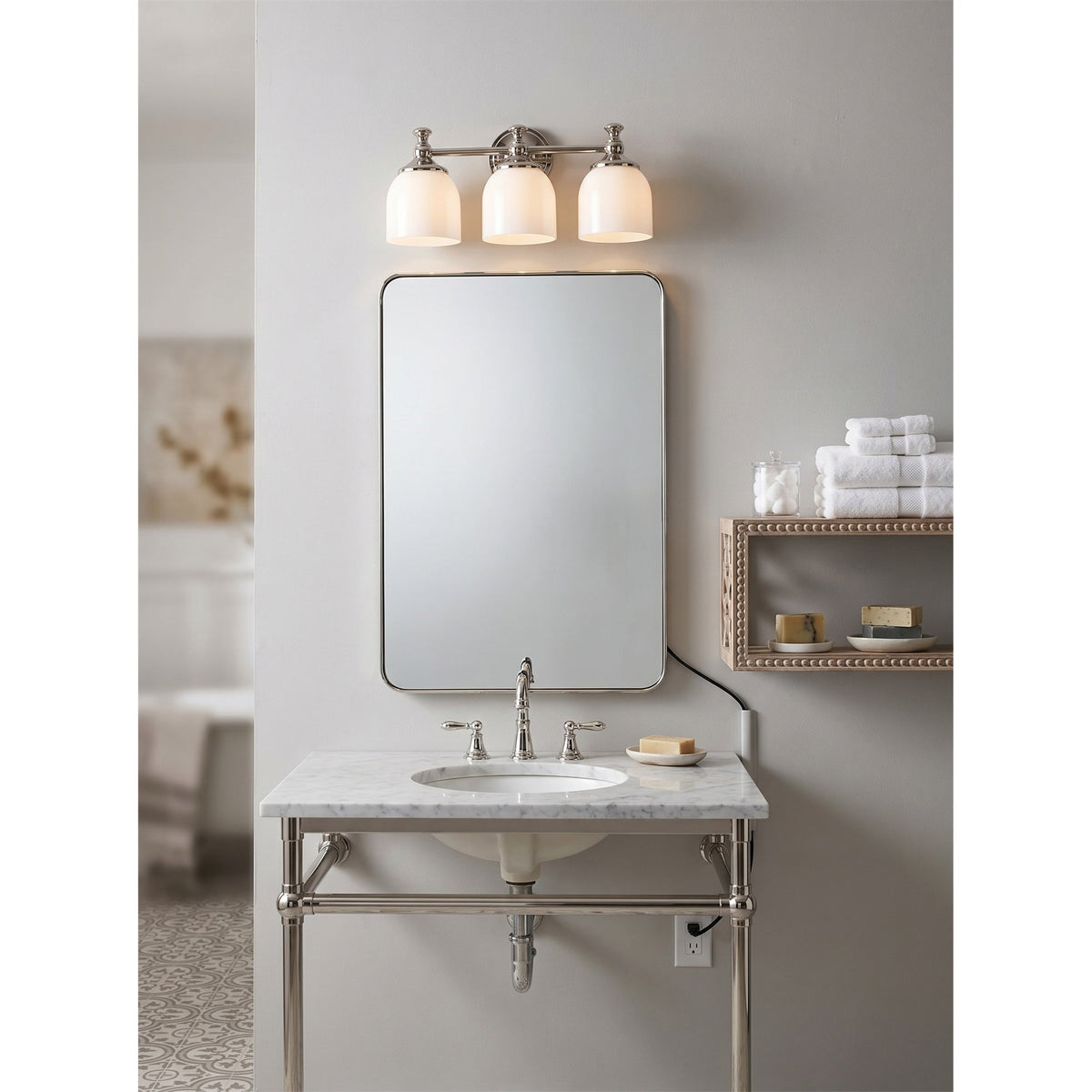 Celiaya Chart-Glas-Wandleuchte mit Stecker