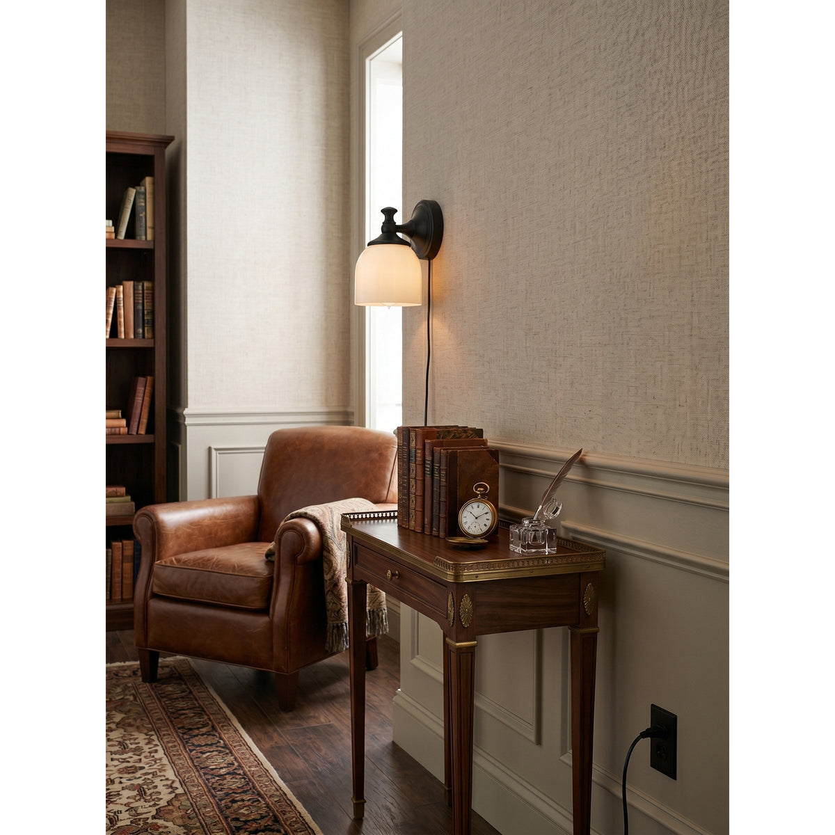 Celiaya Chart-Glas-Wandleuchte mit Stecker
