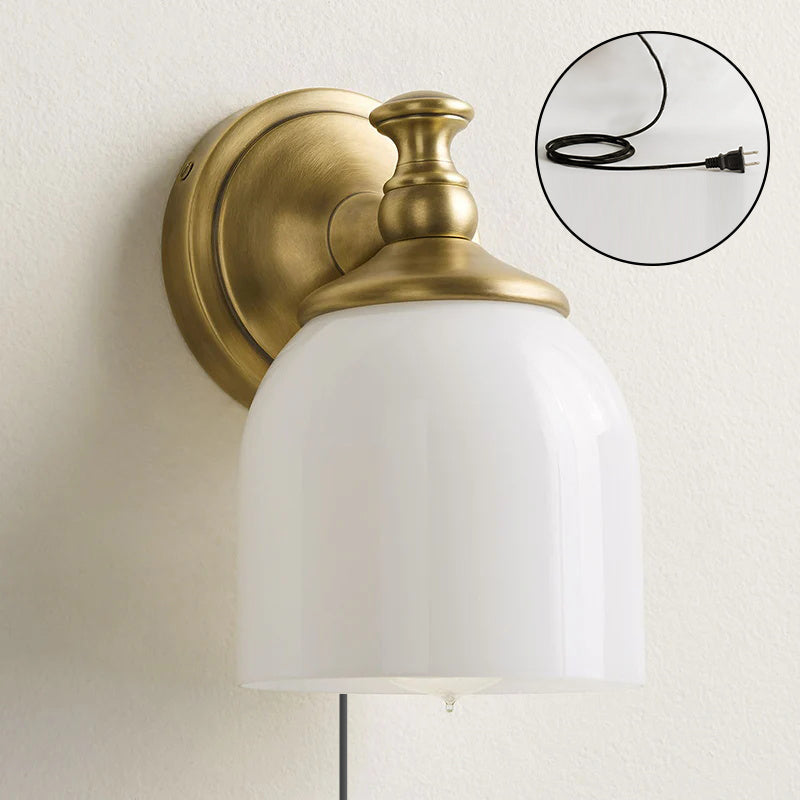 Celiaya Chart-Glas-Wandleuchte mit Stecker