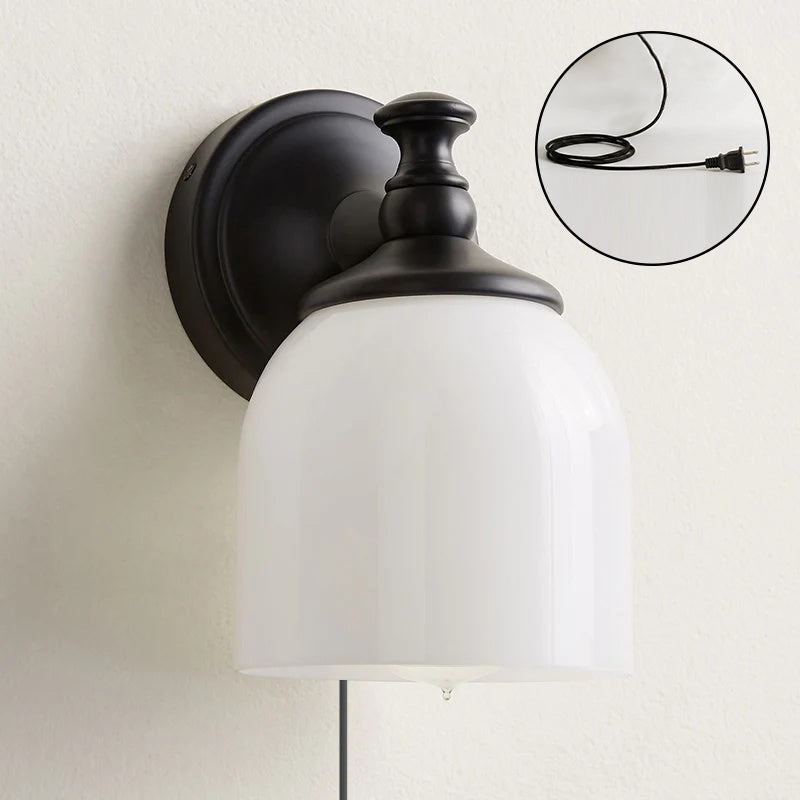 Celiaya Chart-Glas-Wandleuchte mit Stecker