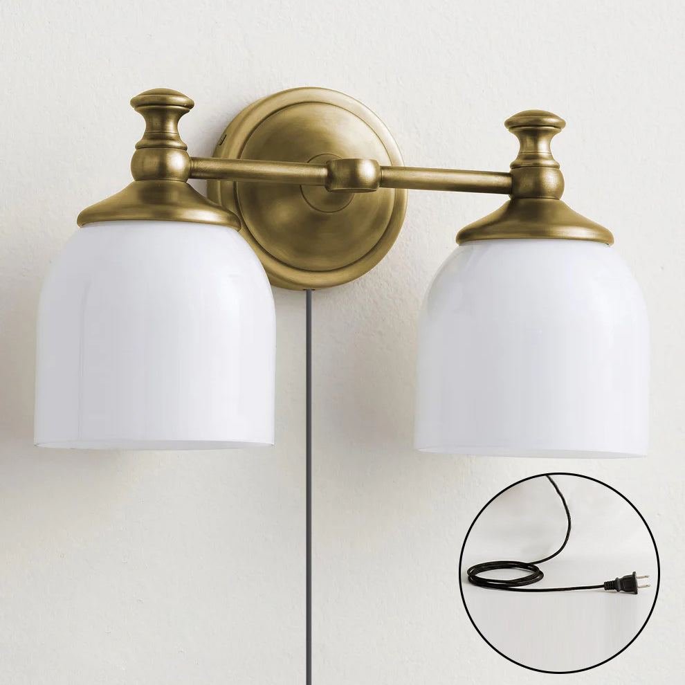 Celiaya Chart-Glas-Wandleuchte mit Stecker
