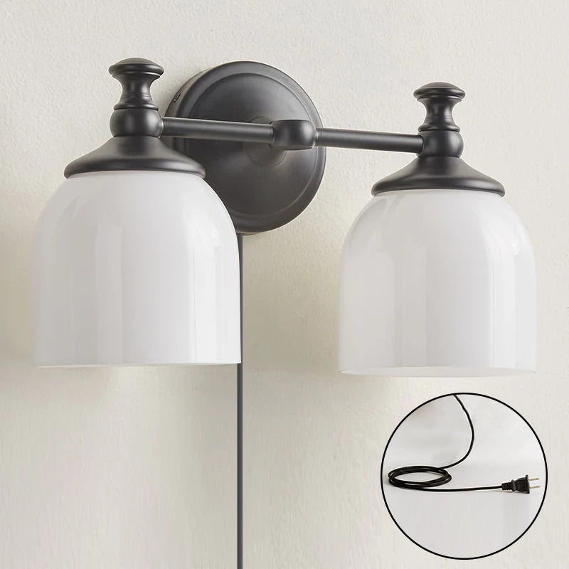 Celiaya Chart-Glas-Wandleuchte mit Stecker