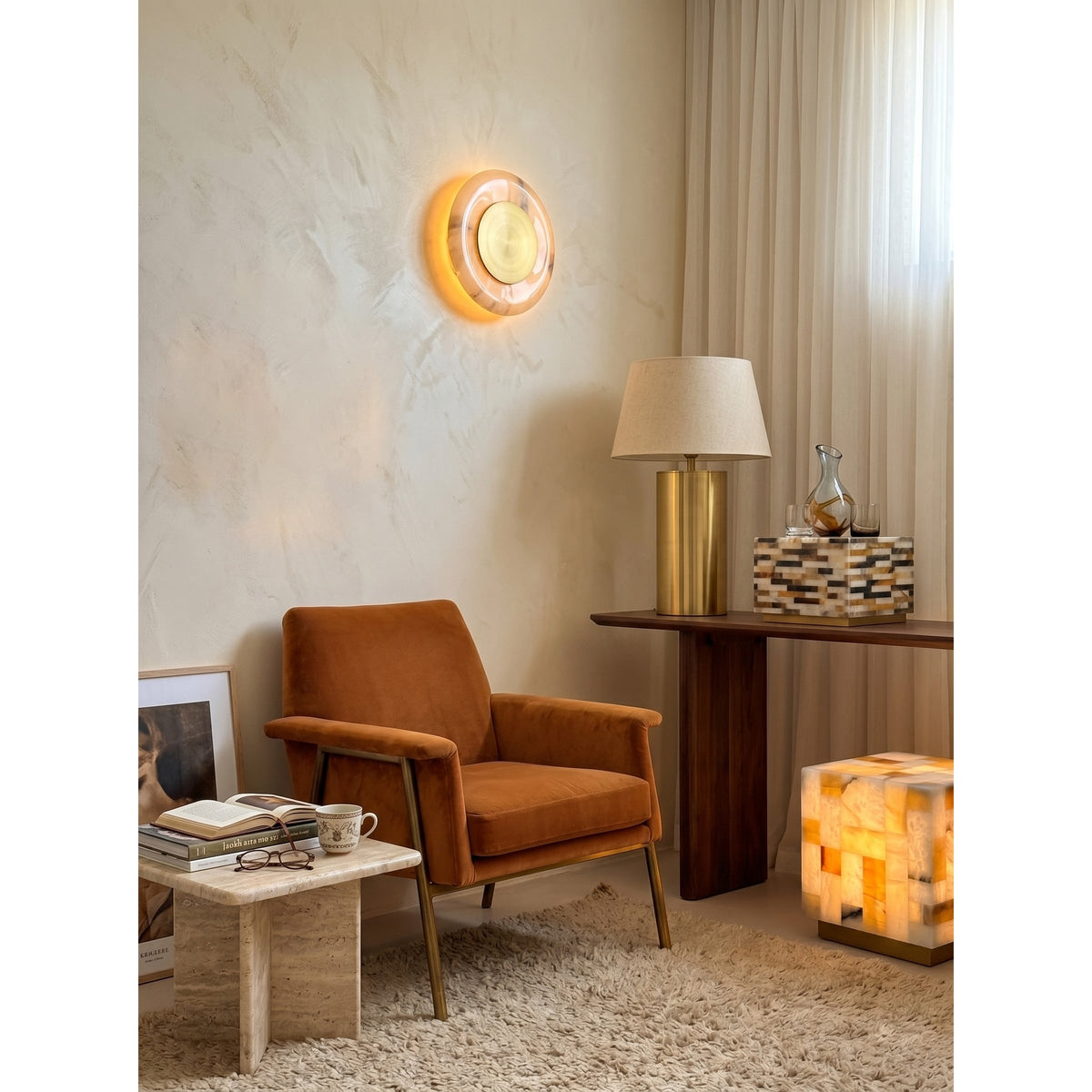 Noveren Wandleuchte Onyx &