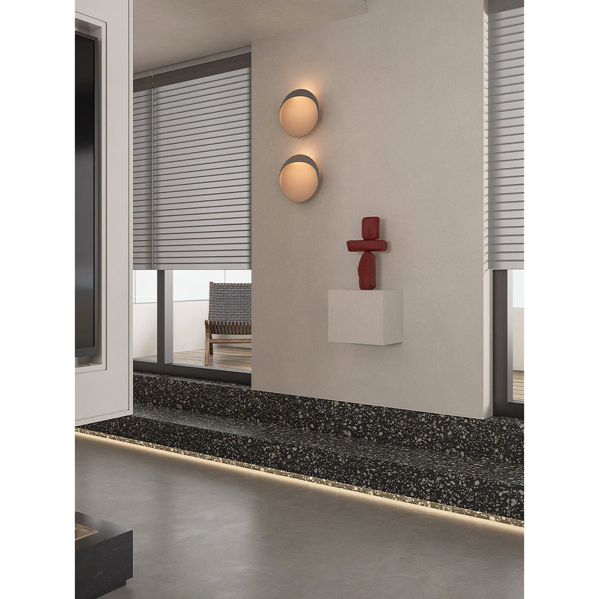 Flindt runde Wandleuchte