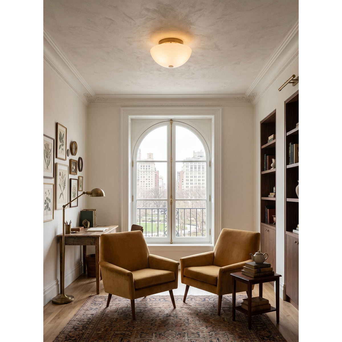 Rivirelle flache Deckenleuchte Dome