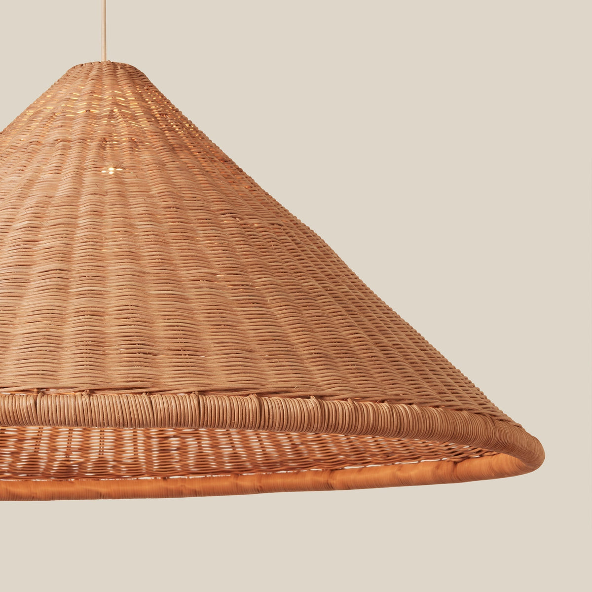 Kasbah Rattan konische Pendelleuchte