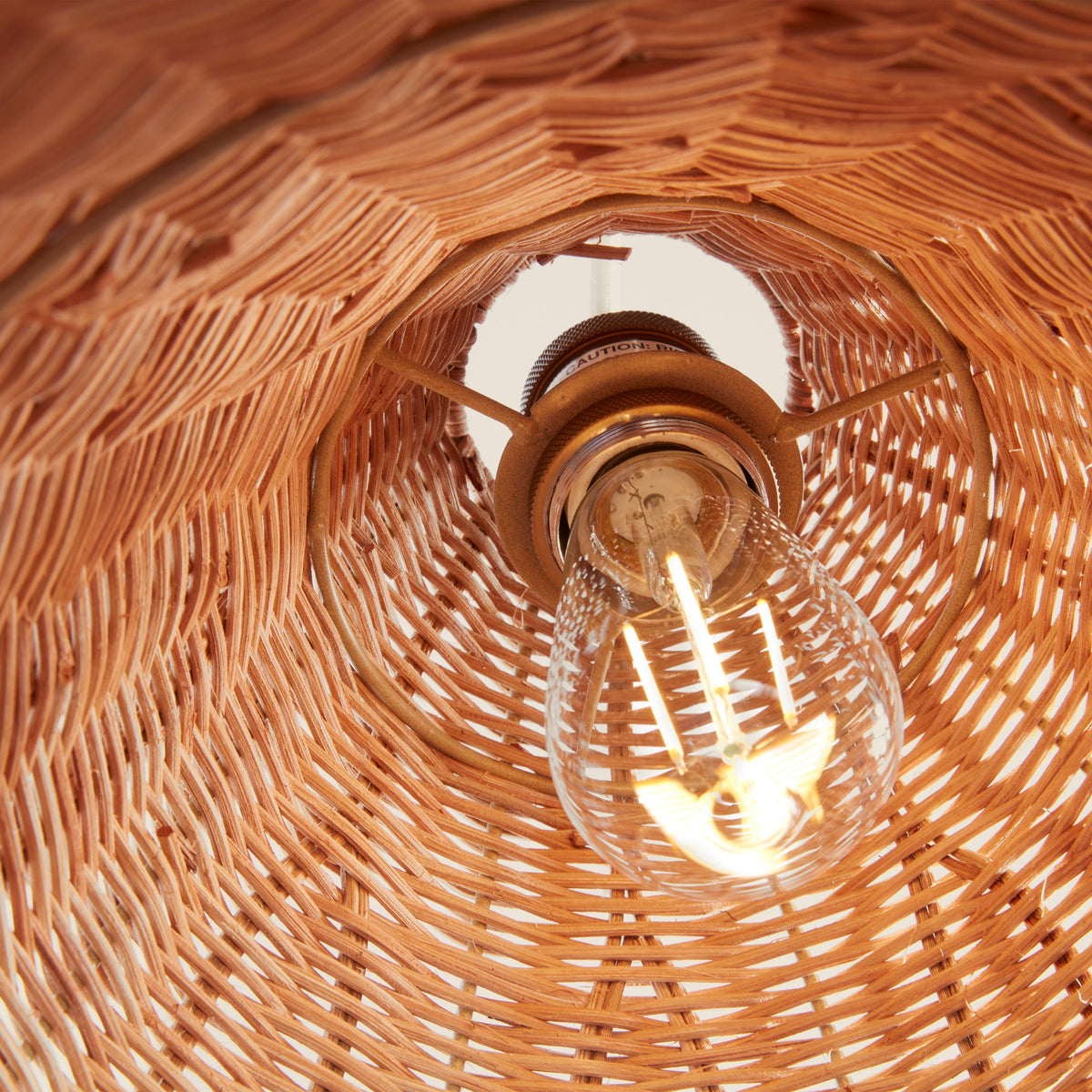 Kasbah Rattan konische Pendelleuchte