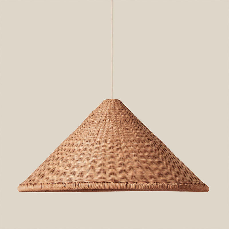 Kasbah Rattan konische Pendelleuchte