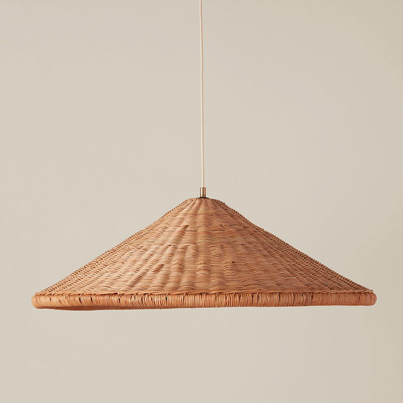Kasbah Rattan konische Pendelleuchte