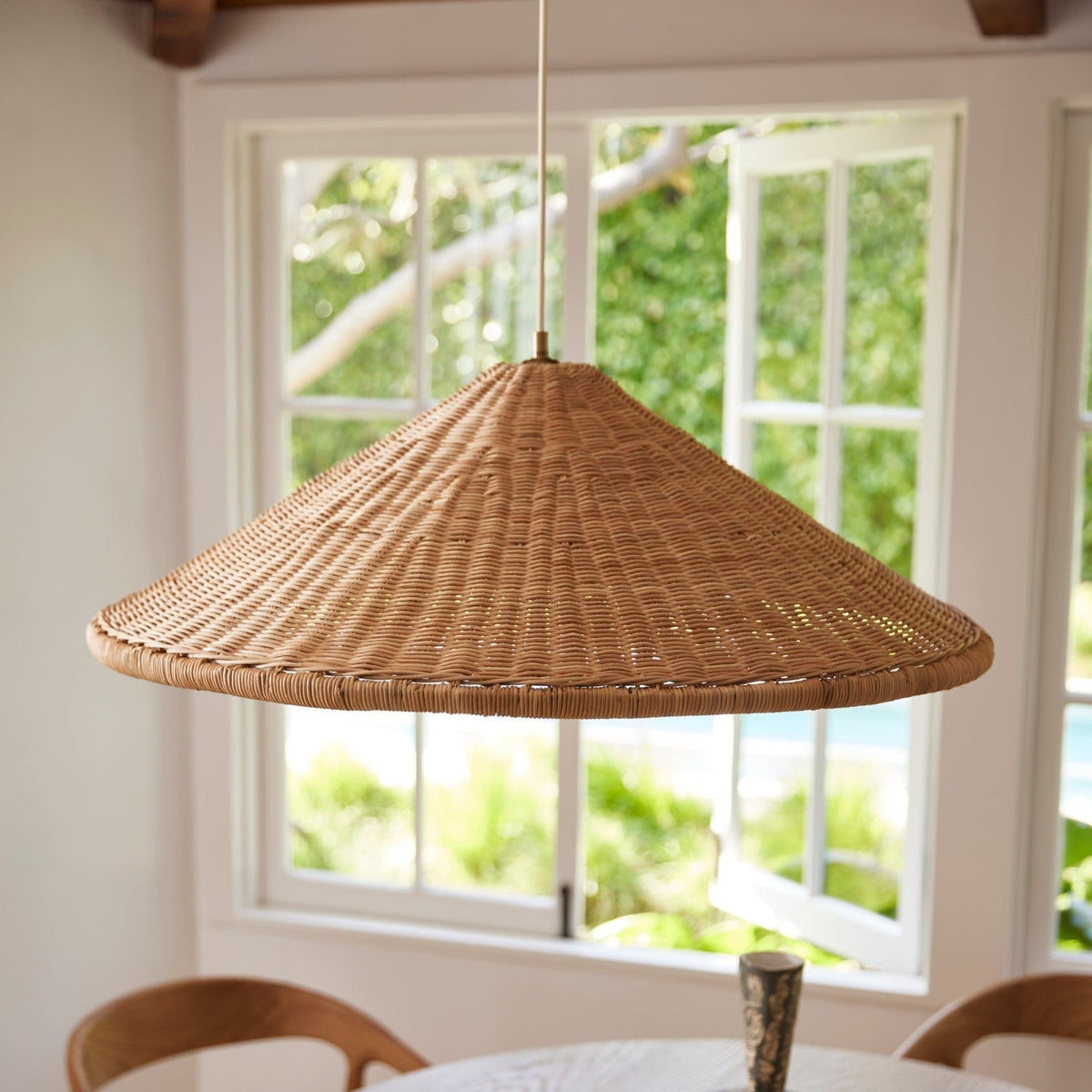Kasbah Rattan konische Pendelleuchte