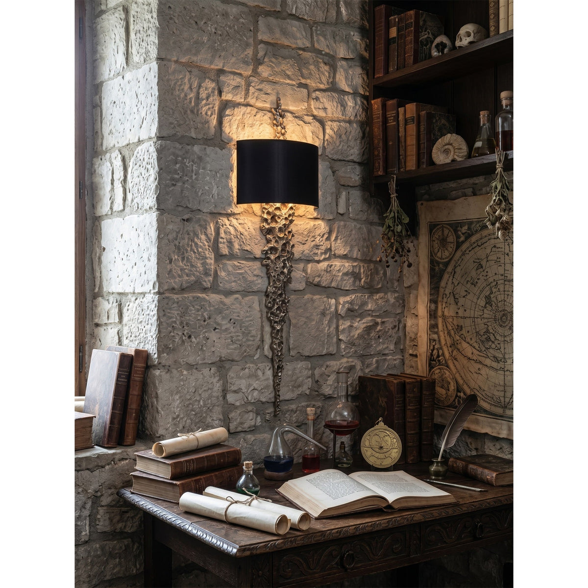 Nocthar Messing-Wandleuchte