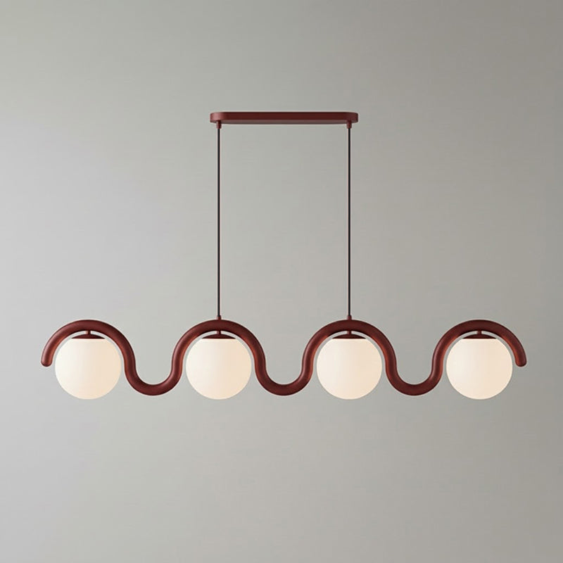 Elowis Linear Pendelleuchte mit Kugeln