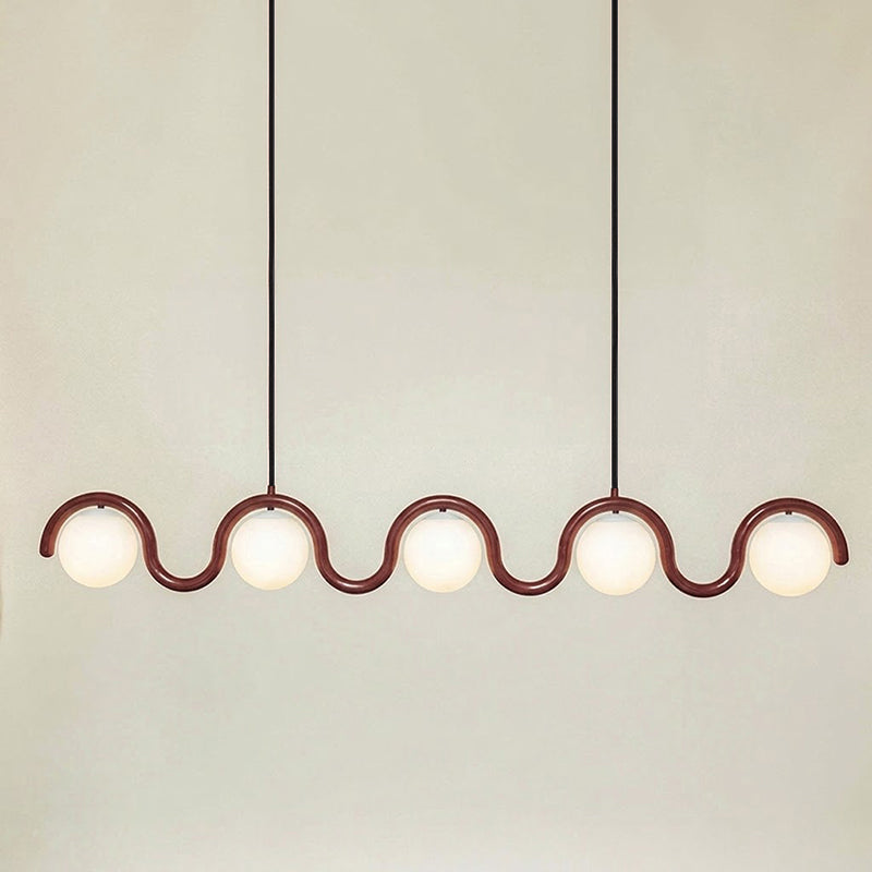 Elowis Linear Pendelleuchte mit Kugeln