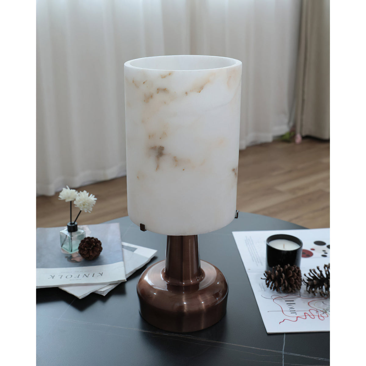 Orvex Alabaster-Tischleuchte