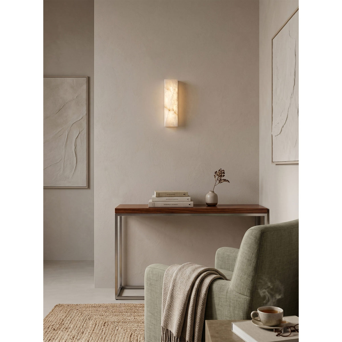 Aveninine Alabaster-Wandleuchte