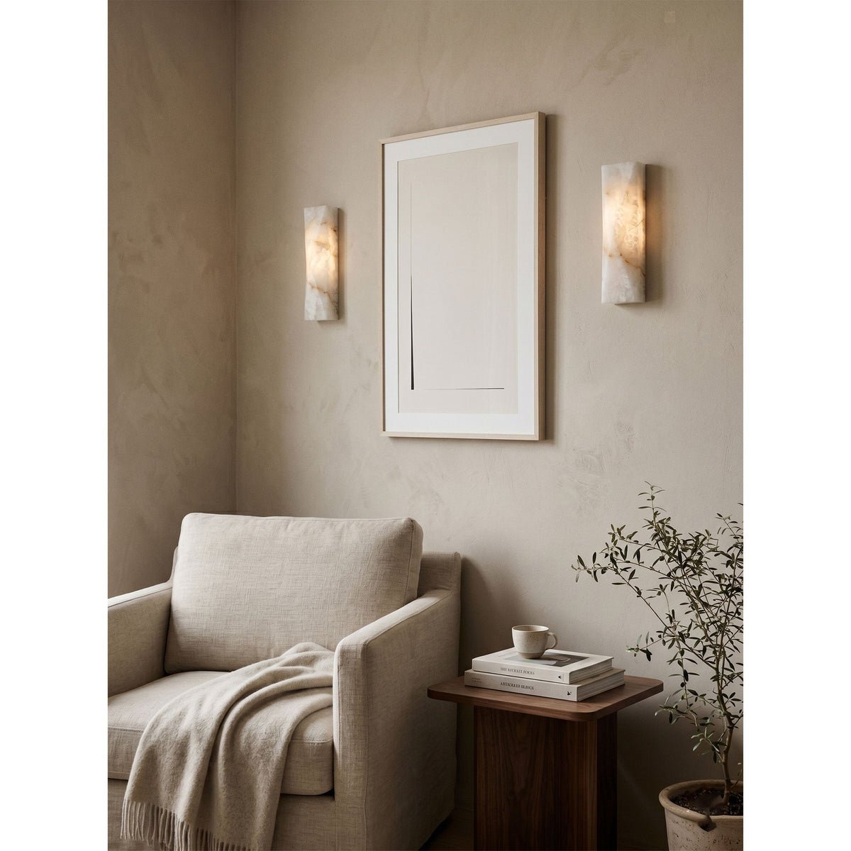 Aveninine Alabaster-Wandleuchte