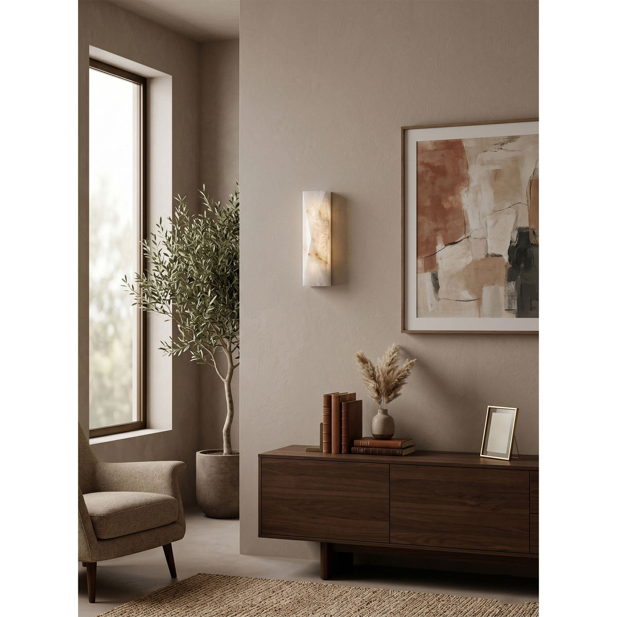 Aveninine Alabaster-Wandleuchte