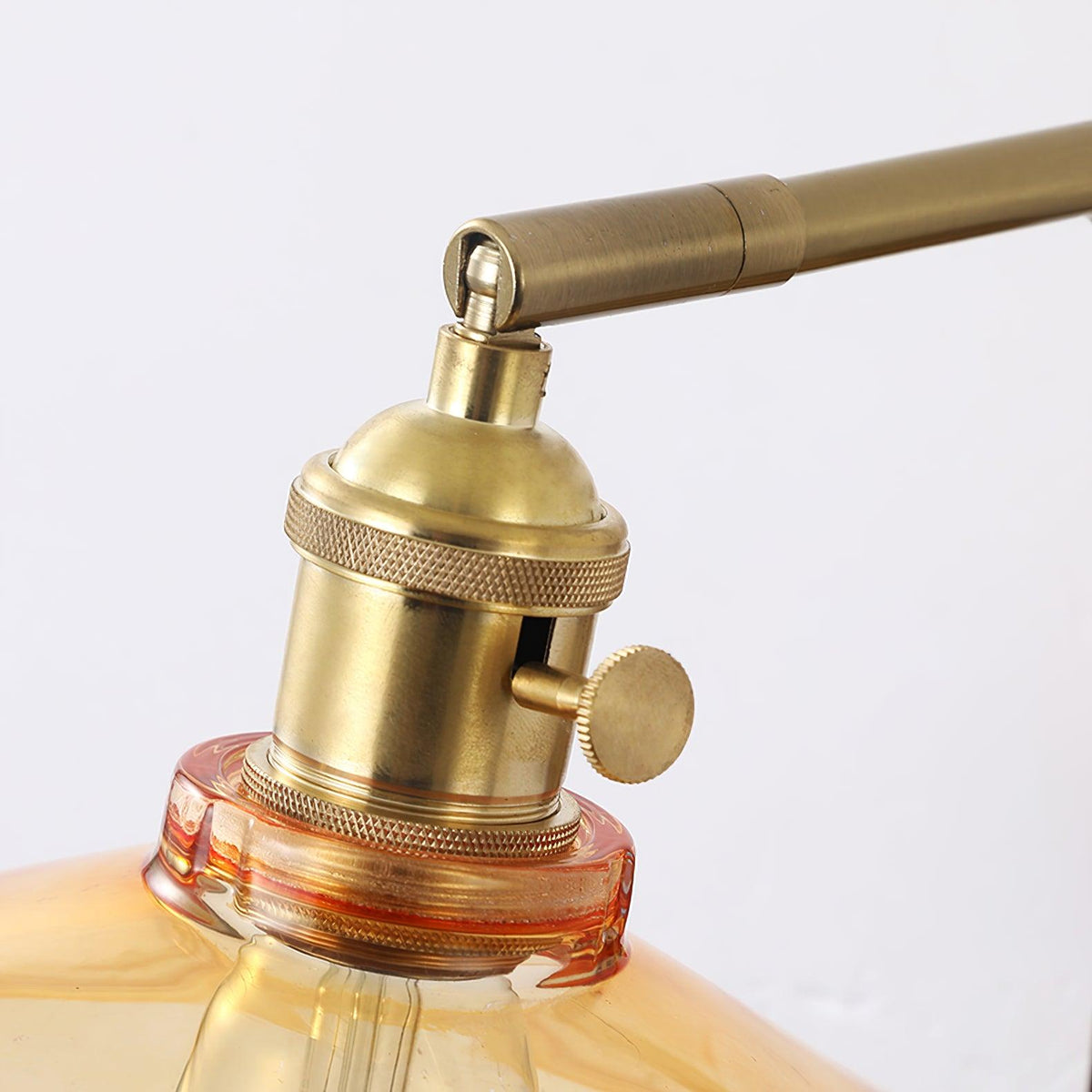 Brix Premium zeitgenössische Kunstglas-Wandleuchte mit Bambus