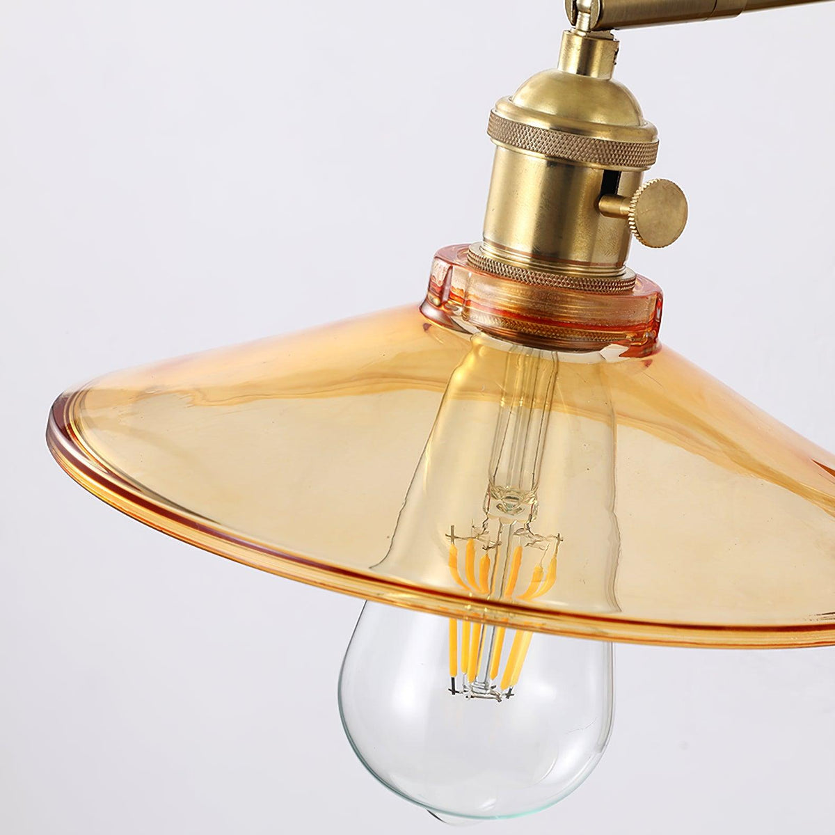 Brix Premium zeitgenössische Kunstglas-Wandleuchte mit Bambus