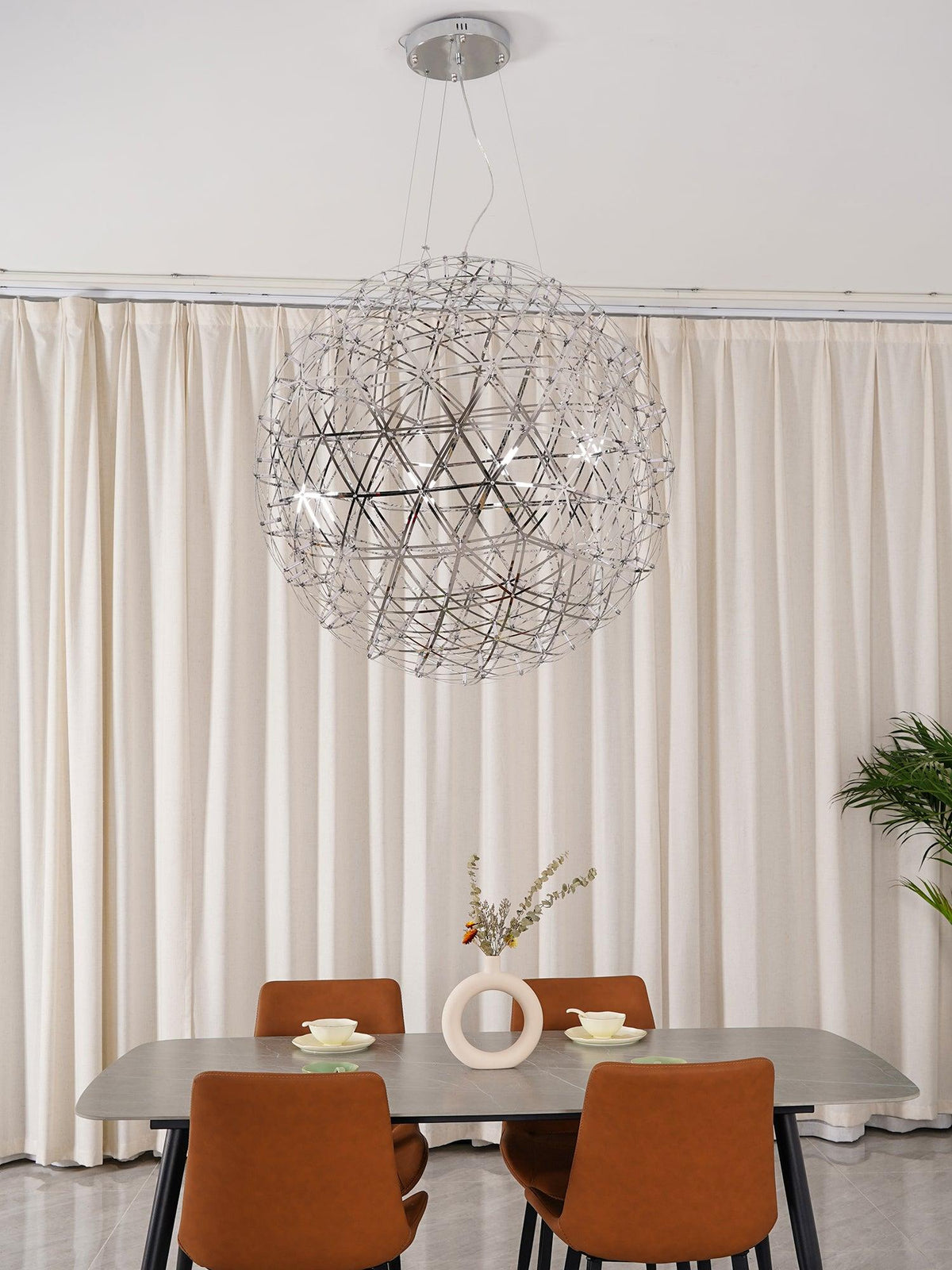 Delcourt Silber Spark Ball Pendelleuchte