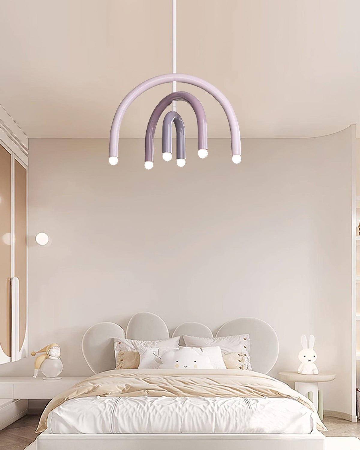 Regenbogen-Modell Metall-Arc-Pendelleuchte für Wohnzimmer und Esszimmer