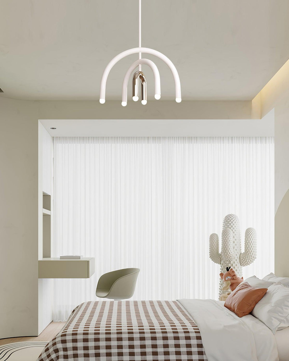Regenbogen-Modell Metall-Arc-Pendelleuchte für Wohnzimmer und Esszimmer