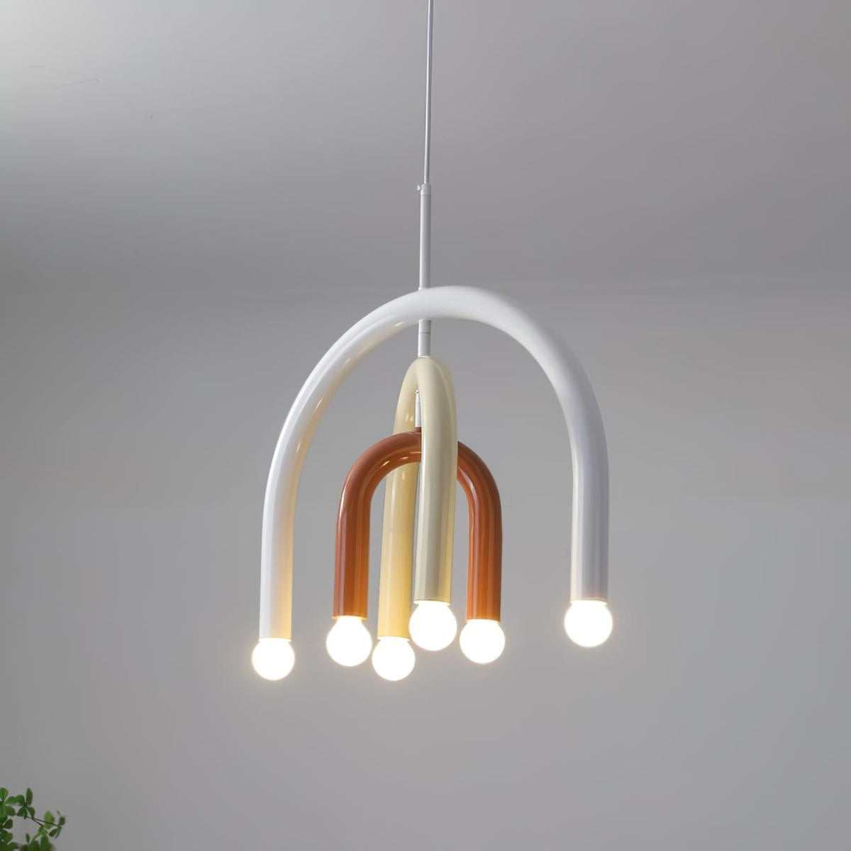 Regenbogen-Modell Metall-Arc-Pendelleuchte für Wohnzimmer und Esszimmer