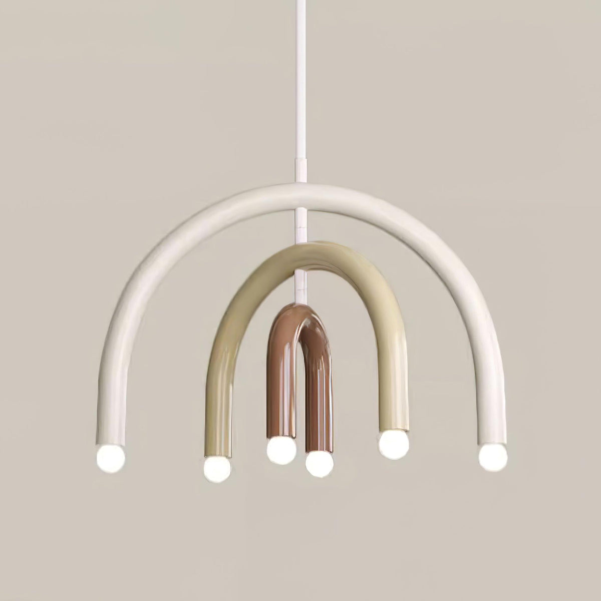 Regenbogen-Modell Metall-Arc-Pendelleuchte für Wohnzimmer und Esszimmer