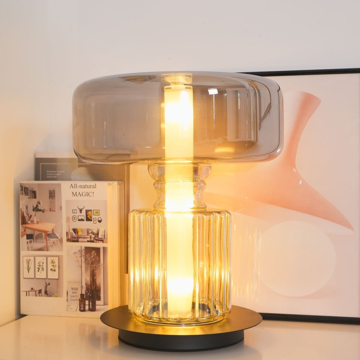 Svora modern Glas Tischleuchte