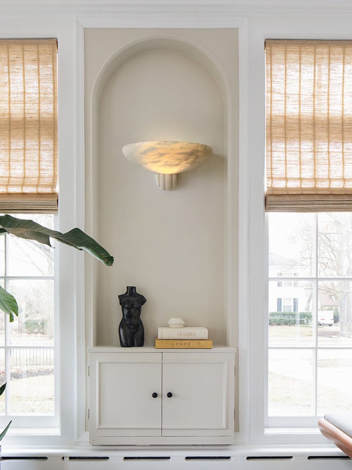 Rare Alabaster-Wandleuchte