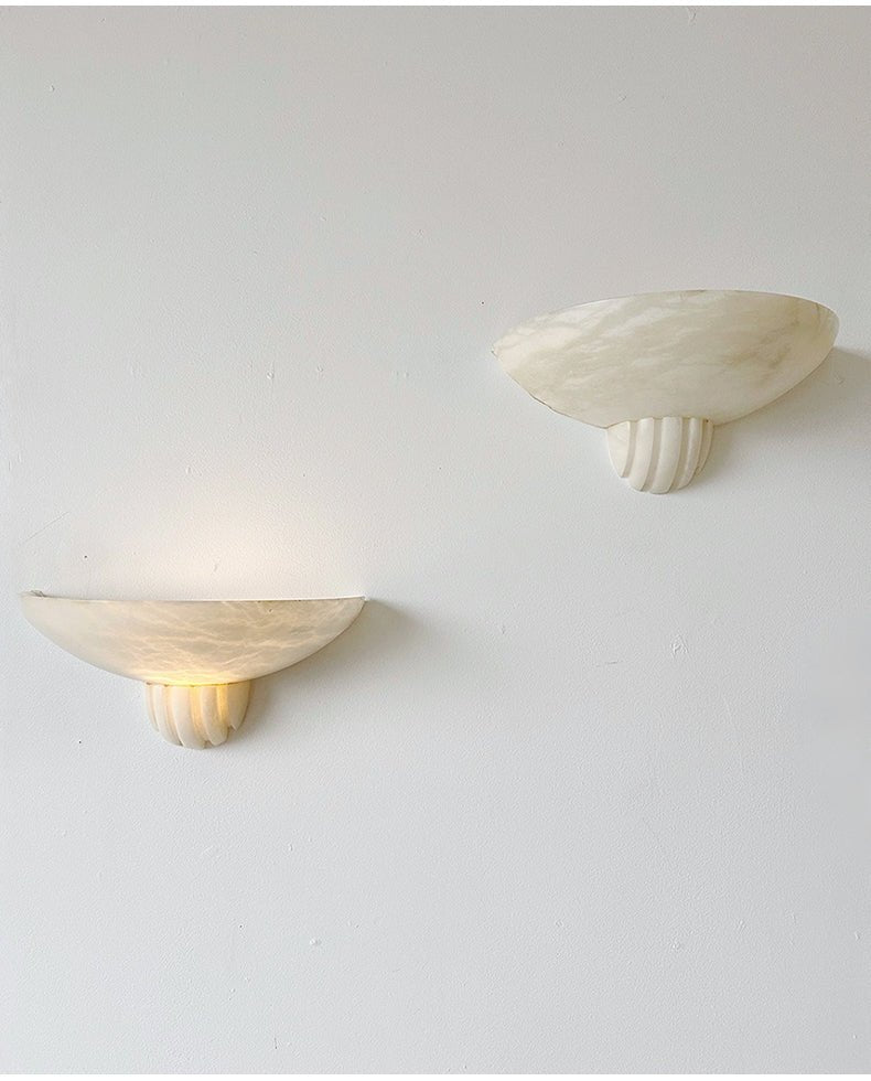 Rare Alabaster-Wandleuchte