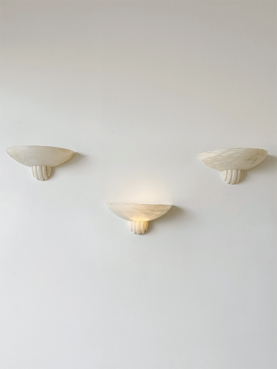 Rare Alabaster-Wandleuchte