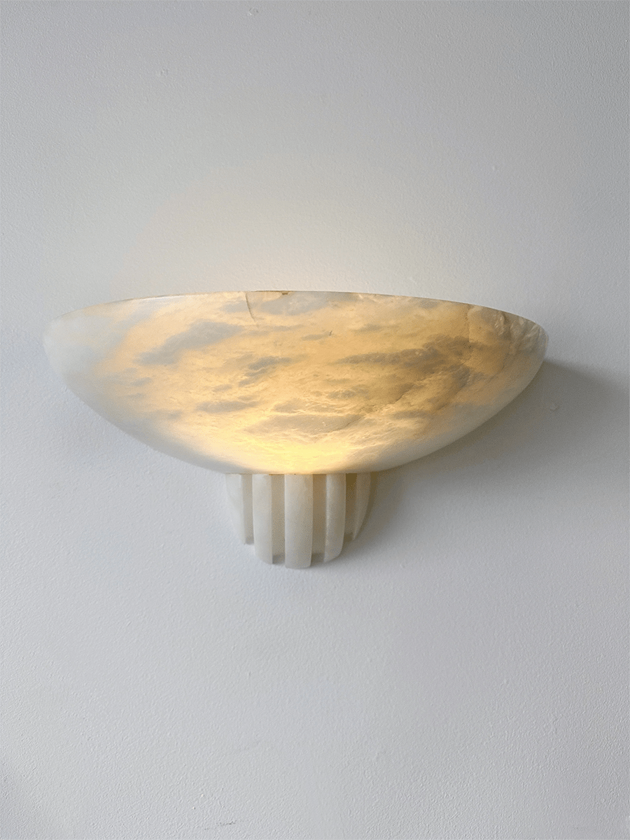 Rare Alabaster-Wandleuchte