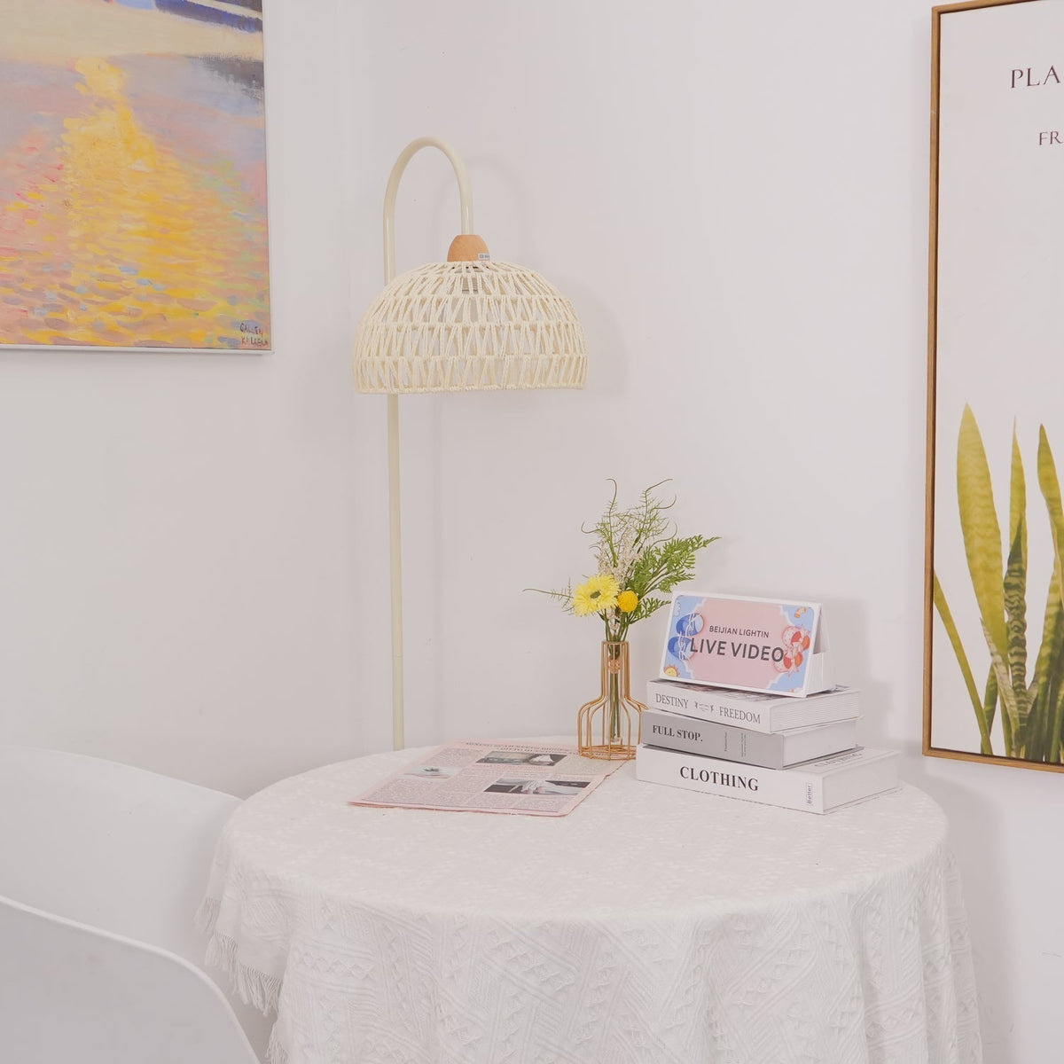 Tor Minimalistische Stehleuchte Beige