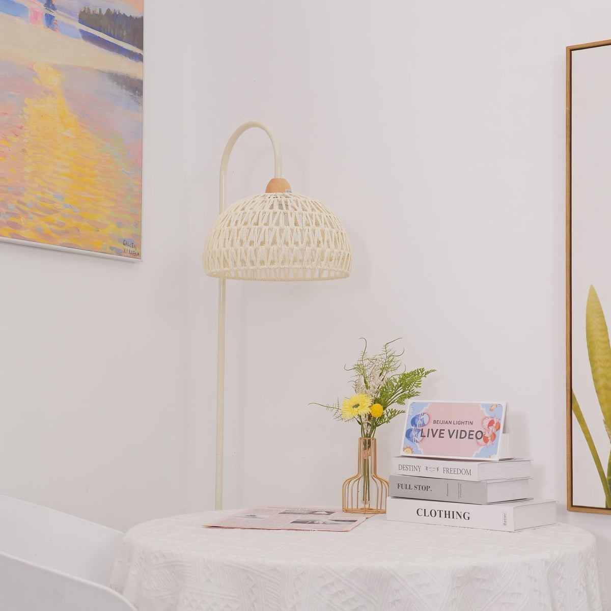 Tor Minimalistische Stehleuchte Beige