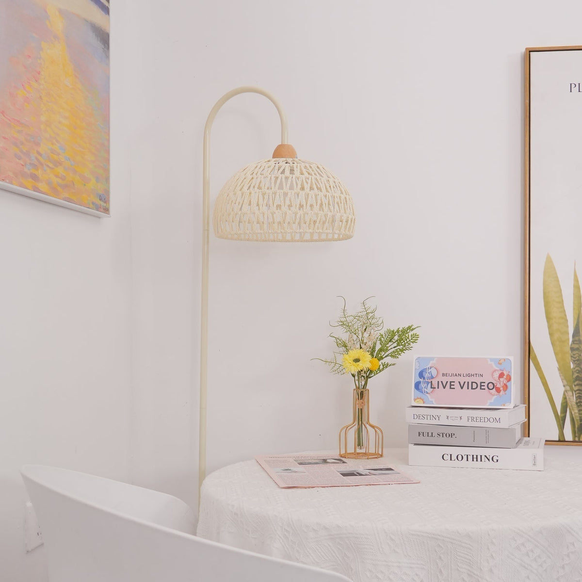 Tor Minimalistische Stehleuchte Beige