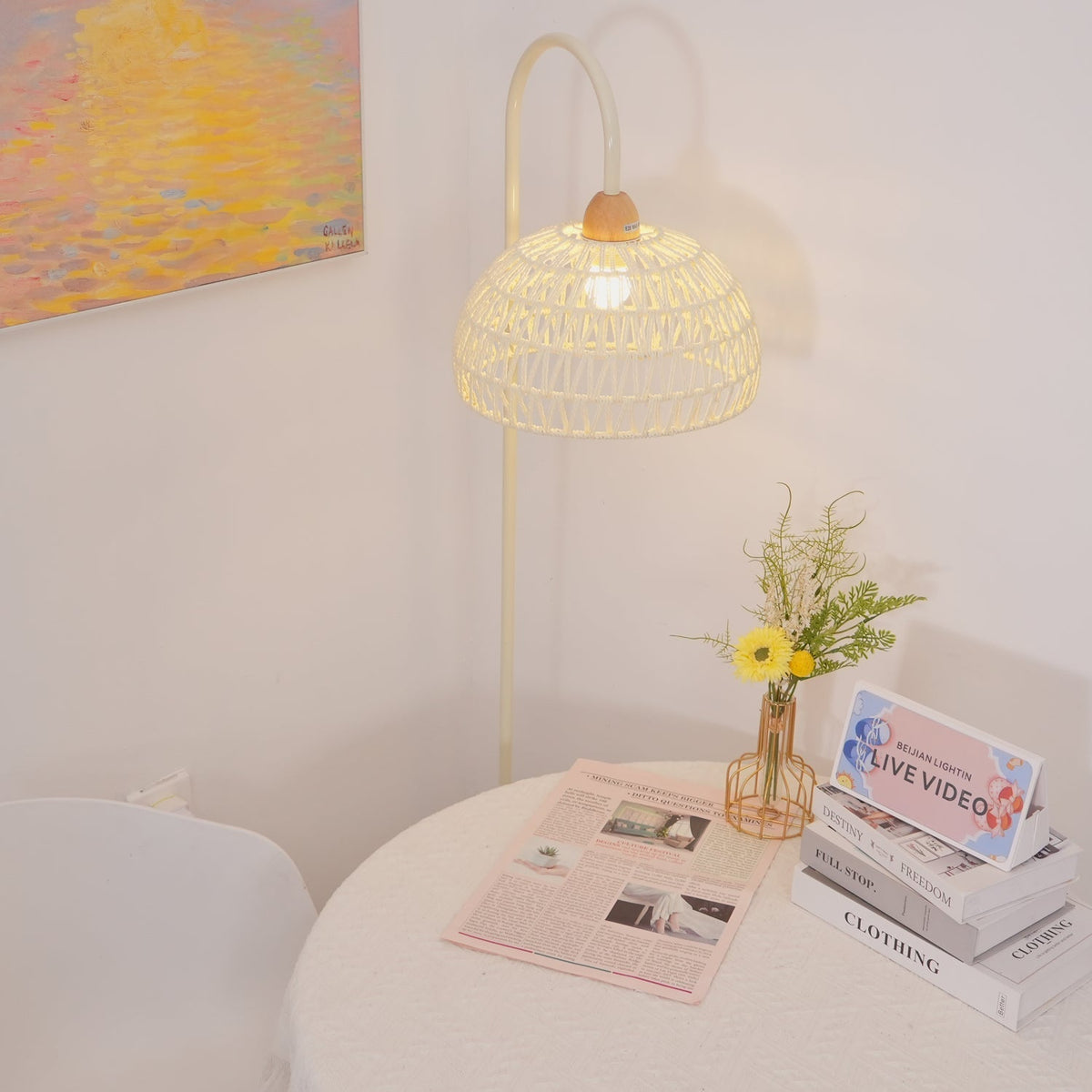 Tor Minimalistische Stehleuchte Beige